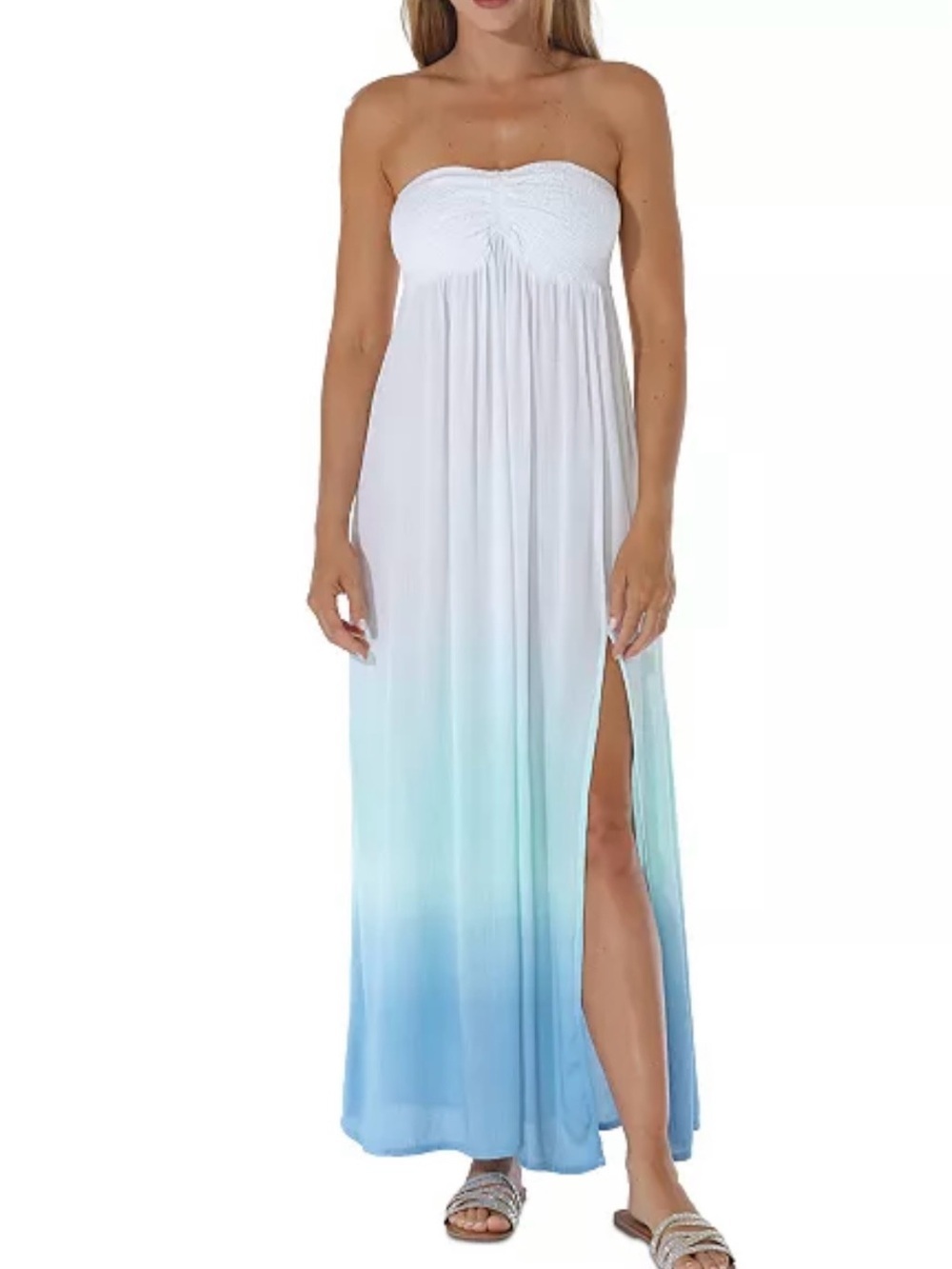 NWT Raviya
Women's Strapless Smocked Ombré Cover-Up Dress